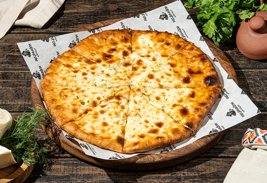 Хачапури с сыром и зеленью
