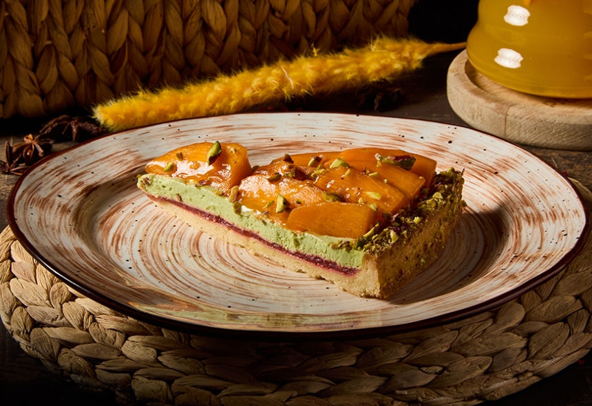 Тарт миндальный с фисташковым кремом