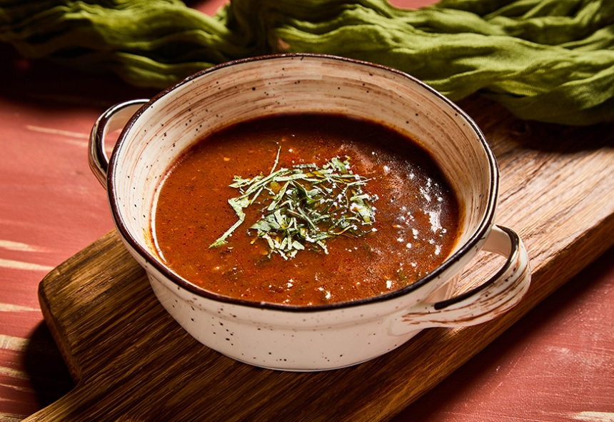 Харчо с красной фасолью