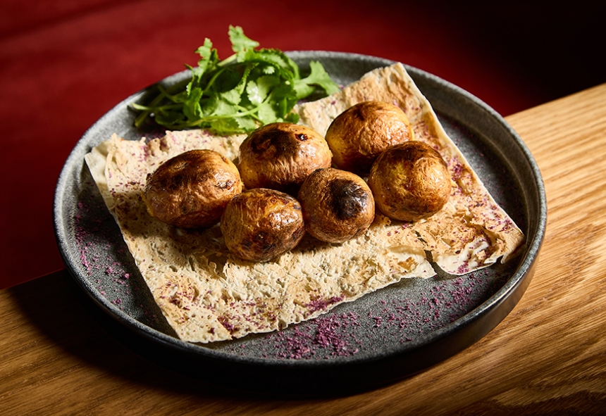 Мини картофель на мангале